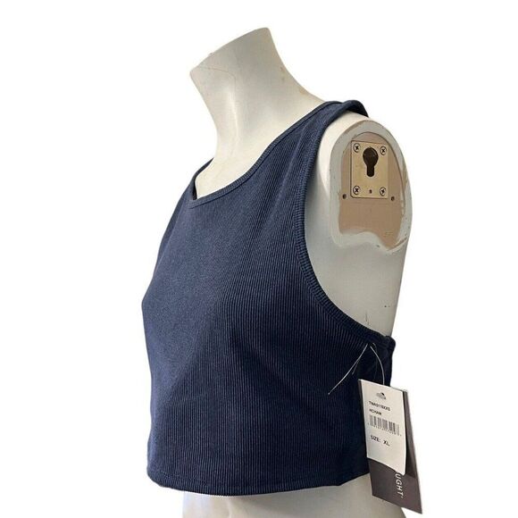 Women’s Size XL Crop Tank Top Ribbed Racerback Threads 4 Thought Reactive NEW - Picture 2 of 5